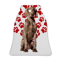 Weimaraner Gifts T- Shirt Cool Weimaraner Valentine Heart Paw Weimaraner Dog Lover Valentine Costume Ornament (bell) by maxcute