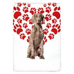 Weimaraner Gifts T- Shirt Cool Weimaraner Valentine Heart Paw Weimaraner Dog Lover Valentine Costume Removable Flap Cover (l) by maxcute