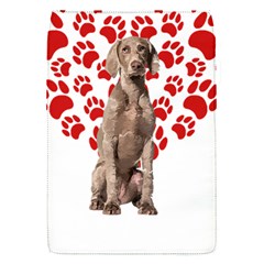 Weimaraner Gifts T- Shirt Cool Weimaraner Valentine Heart Paw Weimaraner Dog Lover Valentine Costume Removable Flap Cover (s) by maxcute