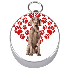 Weimaraner Gifts T- Shirt Cool Weimaraner Valentine Heart Paw Weimaraner Dog Lover Valentine Costume Silver Compasses by maxcute