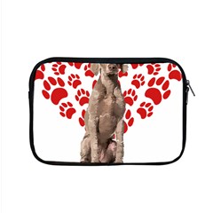 Weimaraner Gifts T- Shirt Cool Weimaraner Valentine Heart Paw Weimaraner Dog Lover Valentine Costume Apple Macbook Pro 15  Zipper Case by maxcute