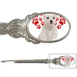 West Highland White Terrier Gift T- Shirt Cute West Highland White Terrier Valentine Heart Paw West Letter Opener Front