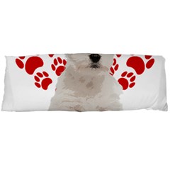 West Highland White Terrier Gift T- Shirt Cute West Highland White Terrier Valentine Heart Paw West Body Pillow Case (dakimakura) by maxcute