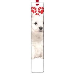 West Highland White Terrier Gift T- Shirt Cute West Highland White Terrier Valentine Heart Paw West Large Book Marks by maxcute