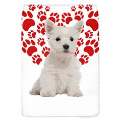 West Highland White Terrier Gift T- Shirt Cute West Highland White Terrier Valentine Heart Paw West Removable Flap Cover (l) by maxcute