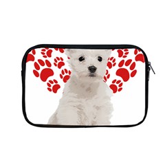 West Highland White Terrier Gift T- Shirt Cute West Highland White Terrier Valentine Heart Paw West Apple Macbook Pro 13  Zipper Case by maxcute