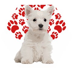 West Highland White Terrier Gift T- Shirt Cute West Highland White Terrier Valentine Heart Paw West Wooden Puzzle Hexagon by maxcute