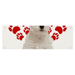 West Highland White Terrier Gift T- Shirt Cute West Highland White Terrier Valentine Heart Paw West Banner And Sign 6  X 2  by maxcute