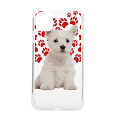 West Highland White Terrier Gift T- Shirt Cute West Highland White Terrier Valentine Heart Paw West Iphone 11 Tpu Uv Print Case by maxcute