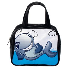 Whale Lovers T- Shirt Cute Whale Kids Water Sarcastic But Do I Have To  T- Shirt Classic Handbag (one Side)