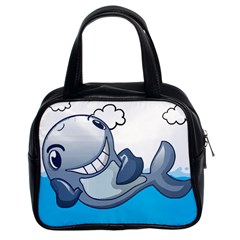 Whale Lovers T- Shirt Cute Whale Kids Water Sarcastic But Do I Have To  T- Shirt Classic Handbag (two Sides)