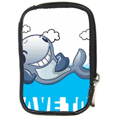 Whale Lovers T- Shirt Cute Whale Kids Water Sarcastic But Do I Have To  T- Shirt Compact Camera Leather Case by maxcute