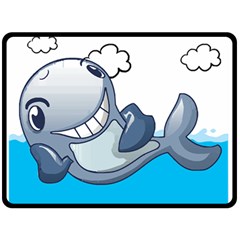 Whale Lovers T- Shirt Cute Whale Kids Water Sarcastic But Do I Have To  T- Shirt One Side Fleece Blanket (large)