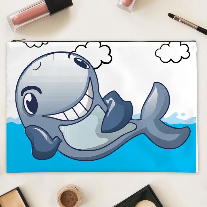 Whale Lovers T- Shirt Cute Whale Kids Water Sarcastic But Do I Have To  T- Shirt Cosmetic Bag (XXL)