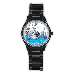 Whale Lovers T- Shirt Cute Whale Kids Water Sarcastic But Do I Have To  T- Shirt Stainless Steel Round Watch