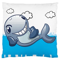 Whale Lovers T- Shirt Cute Whale Kids Water Sarcastic But Do I Have To  T- Shirt Large Premium Plush Fleece Cushion Case (one Side) by maxcute