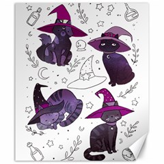 Witch Cat T- Shirt Cute Fantasy Space Witch Cats T- Shirt Canvas 20  X 24  by maxcute