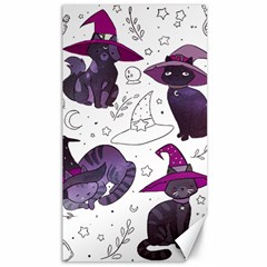 Witch Cat T- Shirt Cute Fantasy Space Witch Cats T- Shirt Canvas 40  X 72  by maxcute