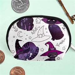 Witch Cat T- Shirt Cute Fantasy Space Witch Cats T- Shirt Accessory Pouch (medium) by maxcute