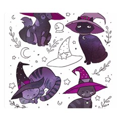 Witch Cat T- Shirt Cute Fantasy Space Witch Cats T- Shirt Premium Plush Fleece Blanket (small) by maxcute