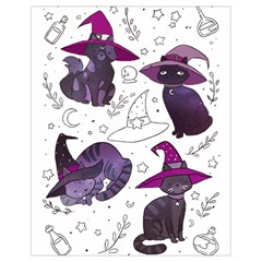 Witch Cat T- Shirt Cute Fantasy Space Witch Cats T- Shirt Drawstring Bag (small)