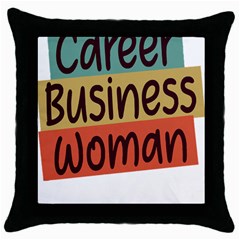 Woman T- Shirt Career Business Woman T- Shirt Throw Pillow Case (black) by maxcute