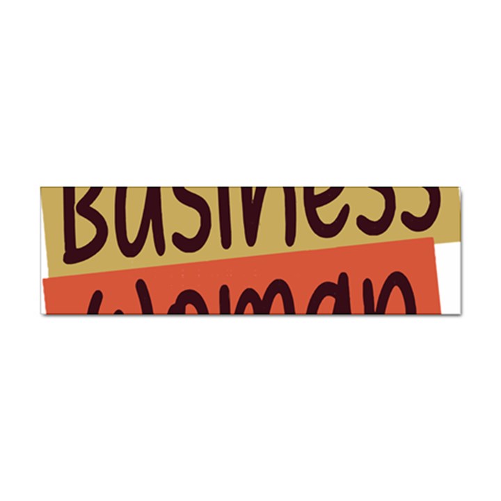 Woman T- Shirt Career Business Woman T- Shirt Sticker (Bumper)