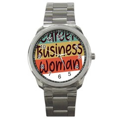 Woman T- Shirt Career Business Woman T- Shirt Sport Metal Watch by maxcute