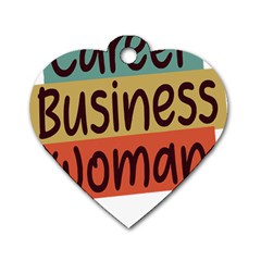 Woman T- Shirt Career Business Woman T- Shirt Dog Tag Heart (one Side) by maxcute