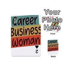 Woman T- Shirt Career Business Woman T- Shirt Playing Cards 54 Designs (mini) by maxcute