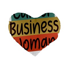 Woman T- Shirt Career Business Woman T- Shirt Standard 16  Premium Heart Shape Cushions by maxcute