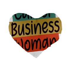 Woman T- Shirt Career Business Woman T- Shirt Standard 16  Premium Flano Heart Shape Cushions by maxcute