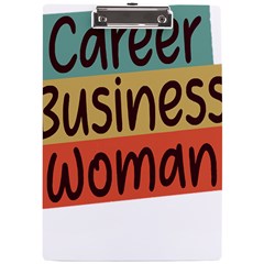 Woman T- Shirt Career Business Woman T- Shirt A4 Acrylic Clipboard