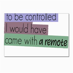 Woman T- Shirt If I Was Meant To Be Controlled I Would Have Came With A Remote T- Shirt (1) Postcard 4 x 6  (pkg Of 10)