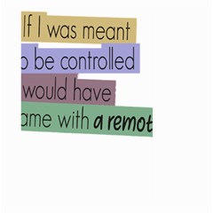 Woman T- Shirt If I Was Meant To Be Controlled I Would Have Came With A Remote T- Shirt Large Garden Flag (two Sides)