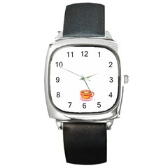 Women And Coffee T- Shirt Women All Around The World Take Their Coffee Differently  T- Shirt Square Metal Watch by maxcute