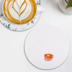 Women And Coffee T- Shirt Women All Around The World Take Their Coffee Differently  T- Shirt Uv Print Round Tile Coaster by maxcute