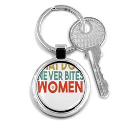 Women And Girls T- Shirtthat Dog Never Bites Women  T- Shirt Key Chain (round)