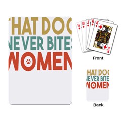 Women And Girls T- Shirtthat Dog Never Bites Women  T- Shirt Playing Cards Single Design (rectangle) by maxcute