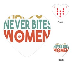 Women And Girls T- Shirtthat Dog Never Bites Women  T- Shirt Playing Cards Single Design (heart)