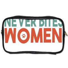 Women And Girls T- Shirtthat Dog Never Bites Women  T- Shirt Toiletries Bag (one Side)