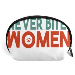 Women And Girls T- Shirtthat Dog Never Bites Women  T- Shirt Accessory Pouch (large)