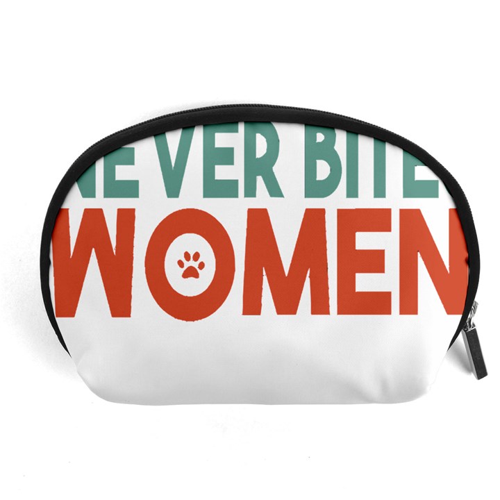 Women And Girls T- Shirtthat Dog Never Bites Women  T- Shirt Accessory Pouch (Large)