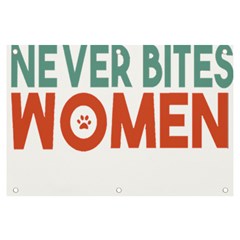 Women And Girls T- Shirtthat Dog Never Bites Women  T- Shirt Banner And Sign 6  X 4 