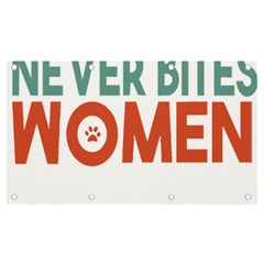 Women And Girls T- Shirtthat Dog Never Bites Women  T- Shirt Banner And Sign 7  X 4 