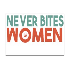 Women And Girls T- Shirtthat Dog Never Bites Women  T- Shirt Crystal Sticker (a4)