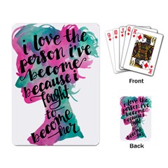 Women Empowerment Inspiring Quote Femin T- Shirt Women Empowerment Inspiring Quote Feminist Tee For Playing Cards Single Design (rectangle) by maxcute