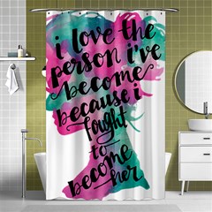 Women Empowerment Inspiring Quote Femin T- Shirt Women Empowerment Inspiring Quote Feminist Tee For Shower Curtain 48  X 72  (small)  by maxcute