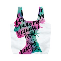 Women Empowerment Inspiring Quote Femin T- Shirt Women Empowerment Inspiring Quote Feminist Tee For Full Print Recycle Bag (m) by maxcute