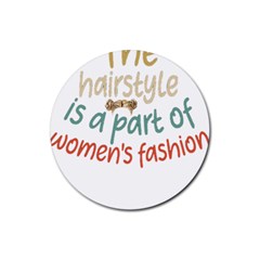 Women Empowerment Inspiring Quote Femin T- Shirt Women Empowerment Inspiring Quote Feminist Tee For Rubber Coaster (round) by maxcute